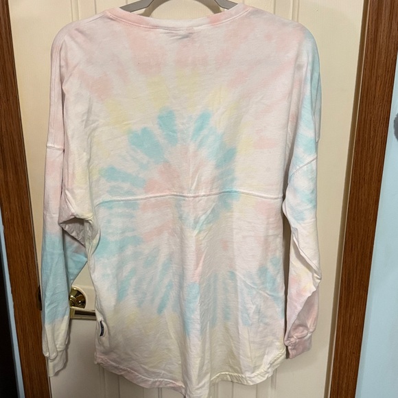 Spirit Jersey Tie-Dye V-Neck Long Sleeve Top size XS but is oversized - Picture 3 of 6